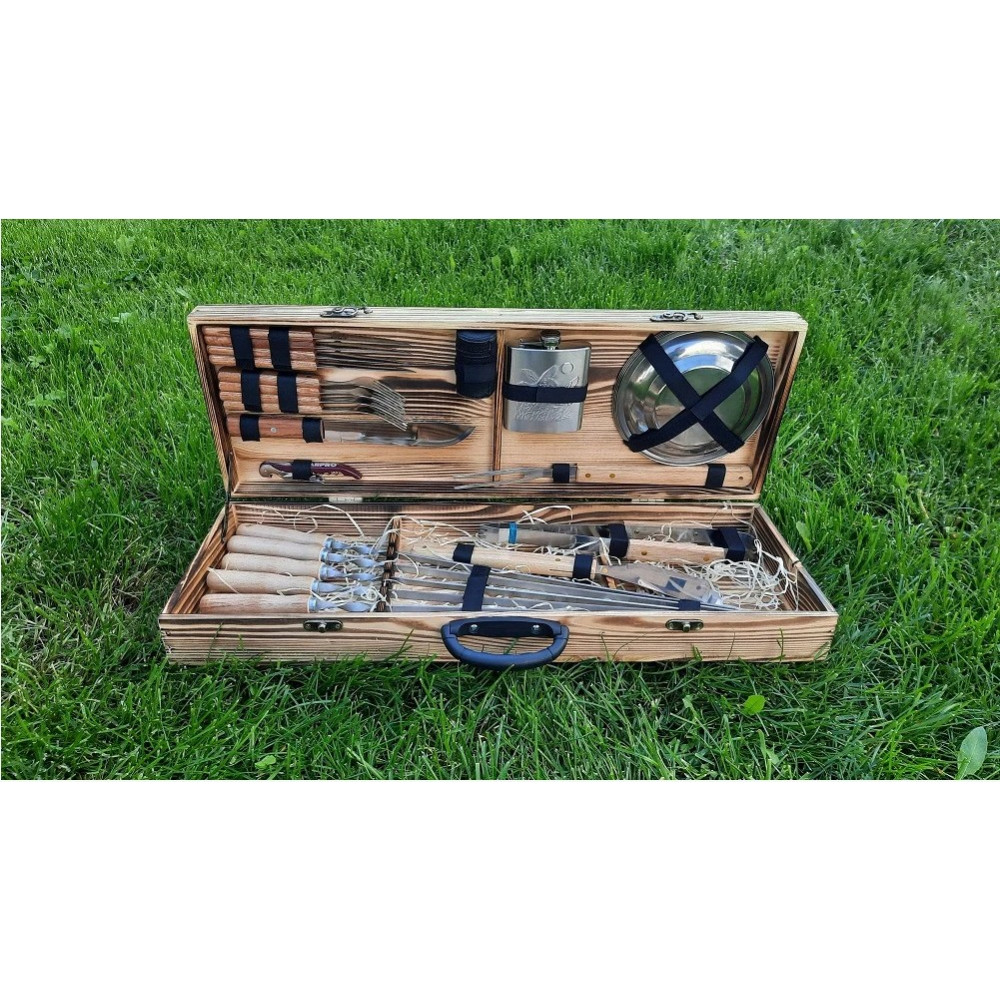 Шампура подарунковий у дерев'яному кейсі (К-005)