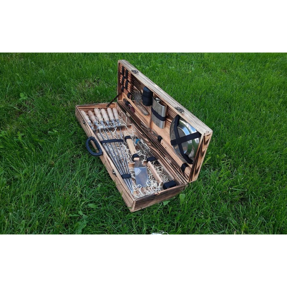 Шампура подарунковий у дерев'яному кейсі (К-005)