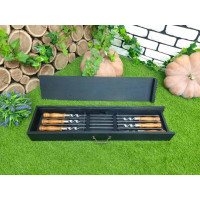 Подарочный шампура в деревянном кейсе (LK-008)