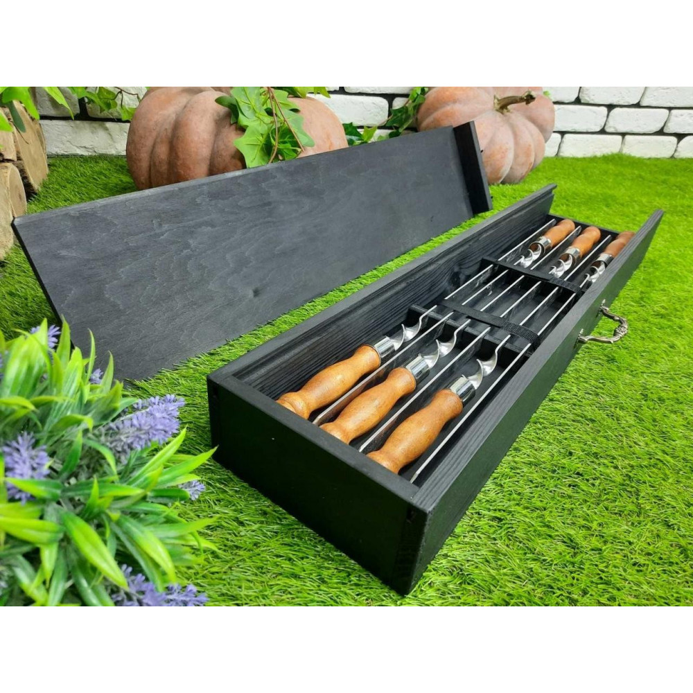 Шампура подарунковий у дерев'яному кейсі (LK-008)