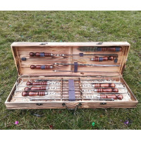 Шампура подарочный в деревянном кейсе (V-005)