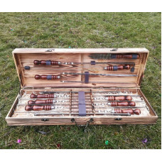 Шампура подарунковий у дерев'яному кейсі (V-005)