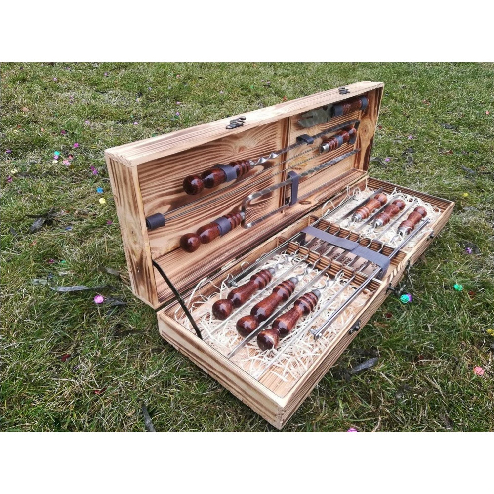 Шампура подарунковий у дерев'яному кейсі (V-005)