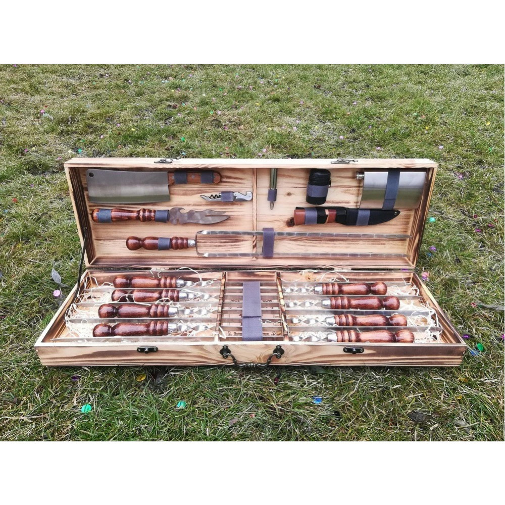 Шампура подарунковий у дерев'яному кейсі (V-017)