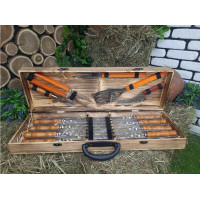 Шампура подарунковий у дерев'яному кейсі (m-027)