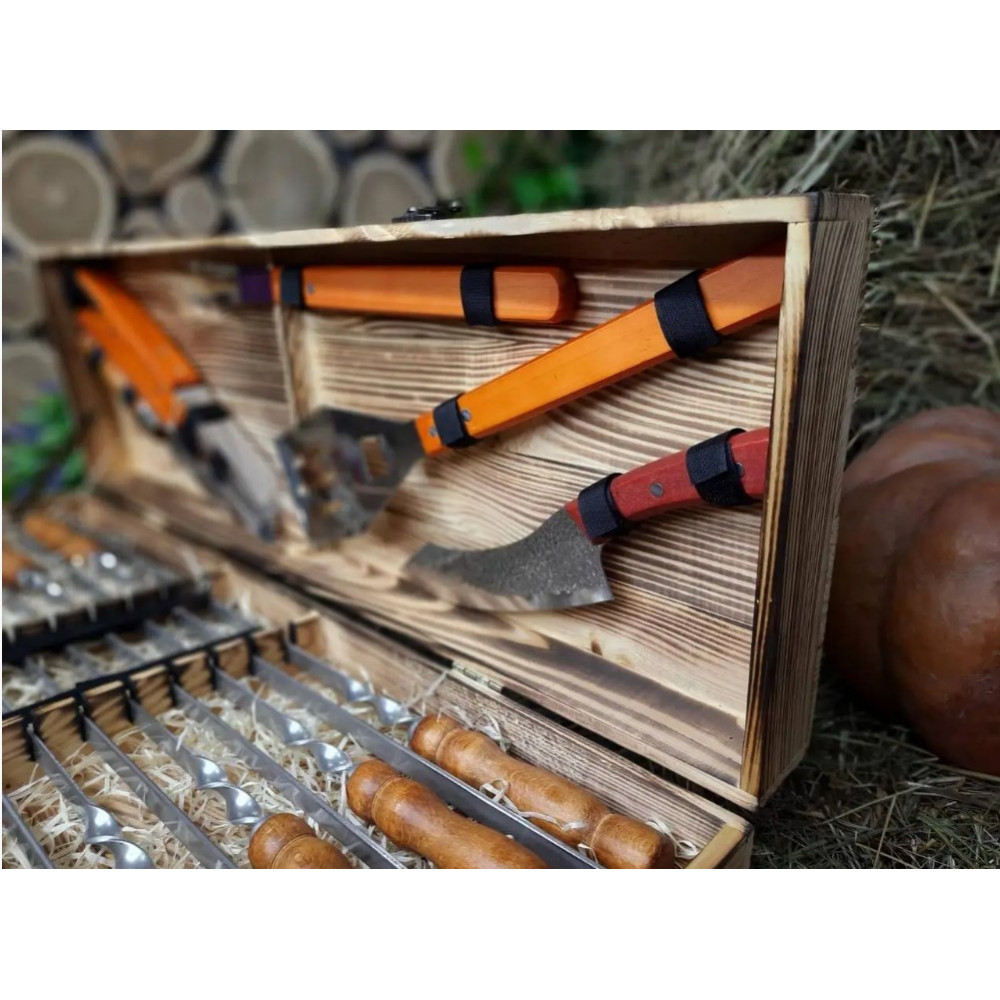 Шампура подарунковий у дерев'яному кейсі (m-027)