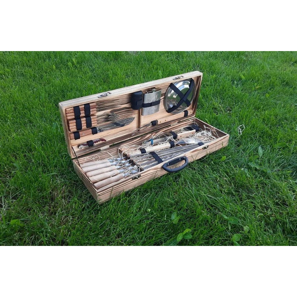 Шампура подарунковий у дерев'яному кейсі (К-005)