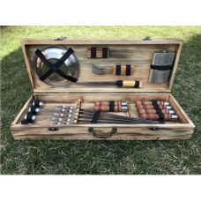 Шампура у дерев'яному кейсі (009р)