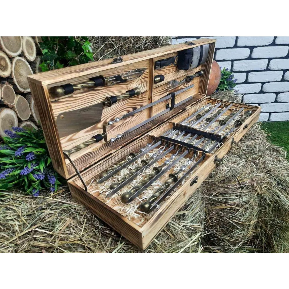 Шампура у дерев'яному кейсі (V-103)