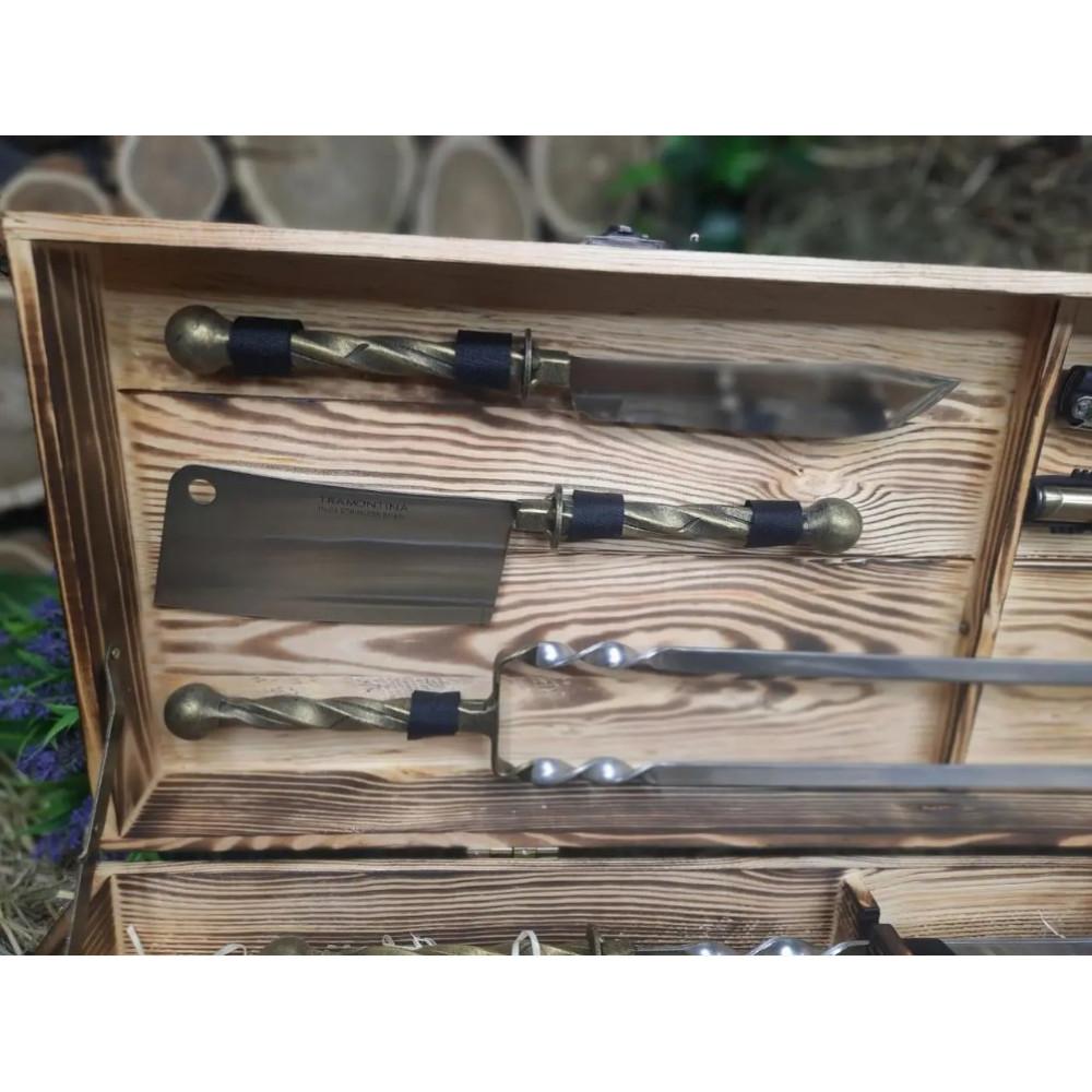 Шампура у дерев'яному кейсі (V-103)