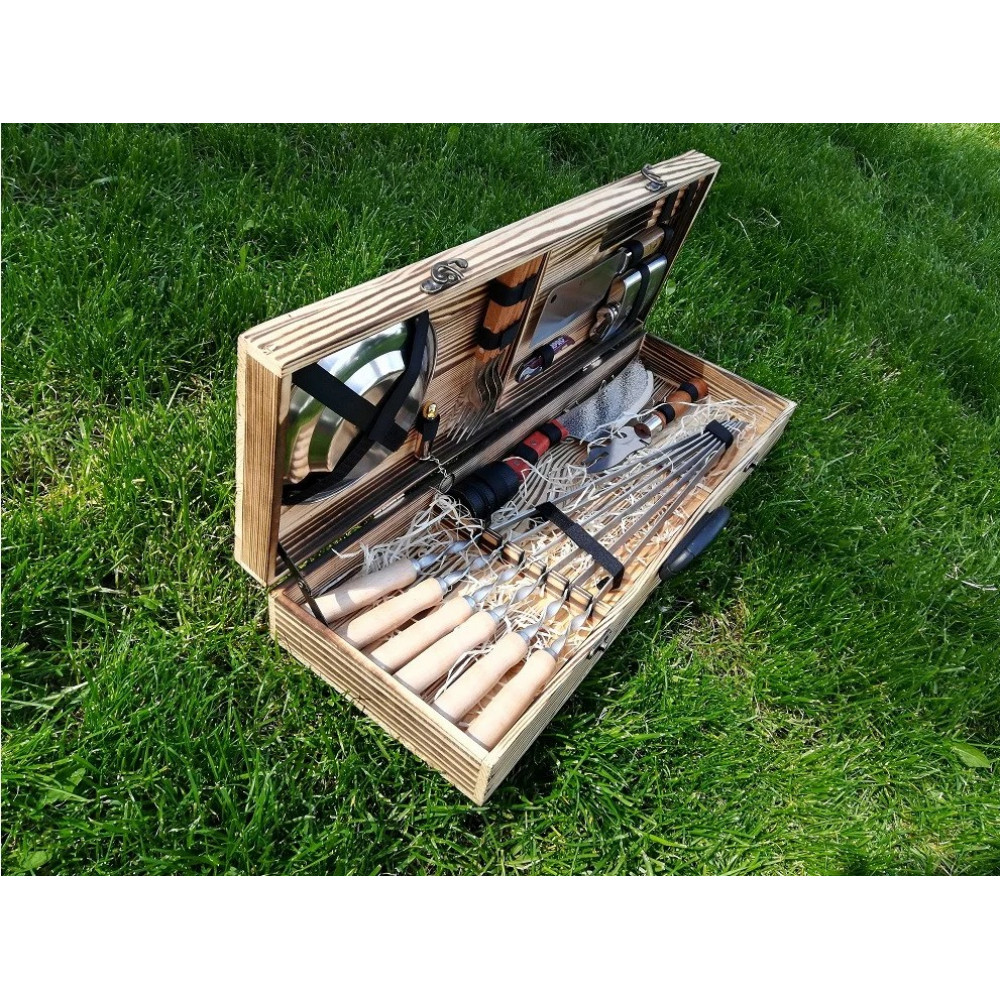 Шампура у дерев'яному кейсі (К-002)