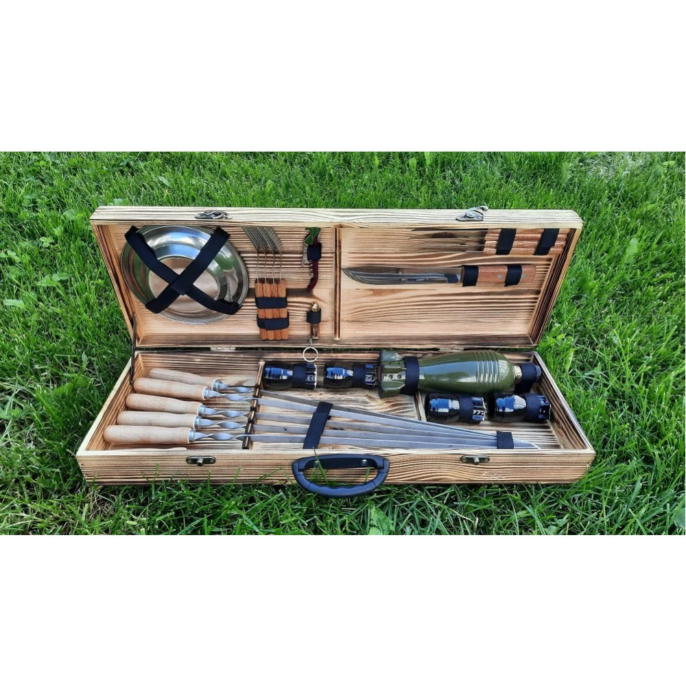 Шампура у дерев'яному кейсі (К-100)