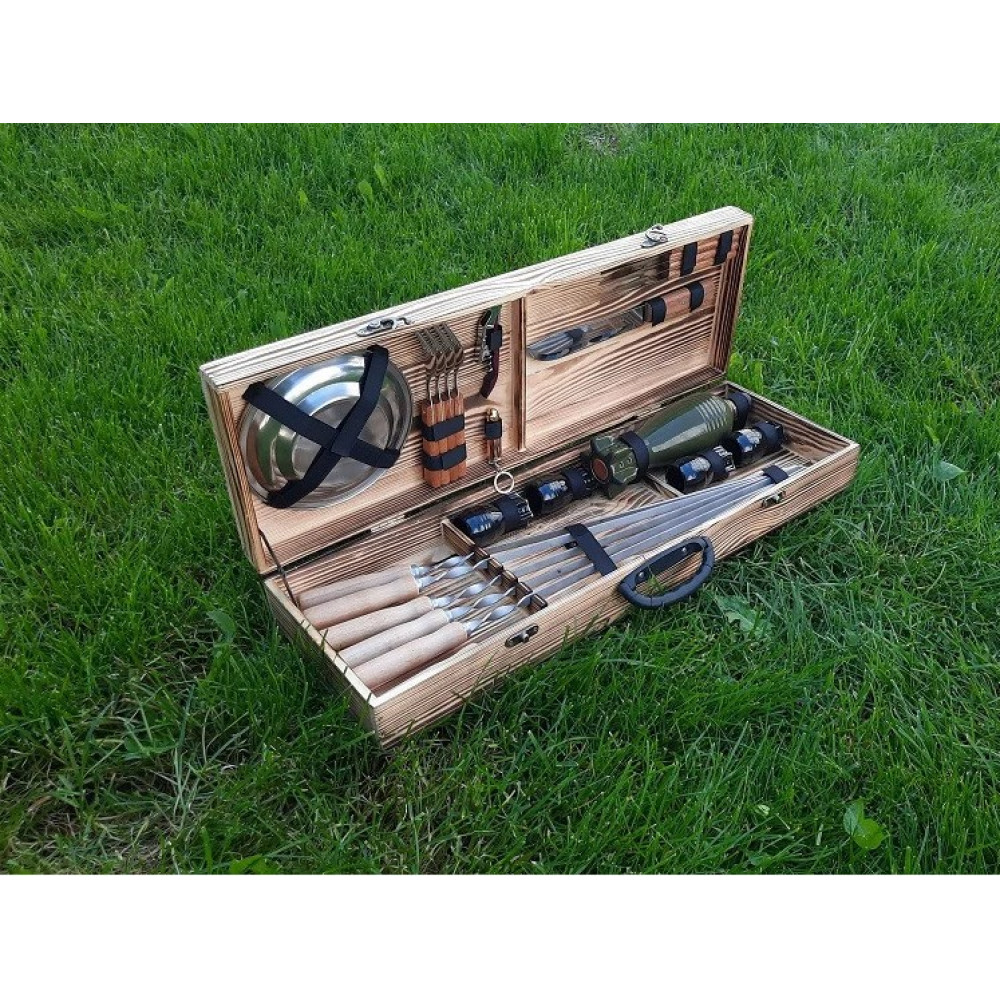 Шампура в деревянном кейсе (К-100)