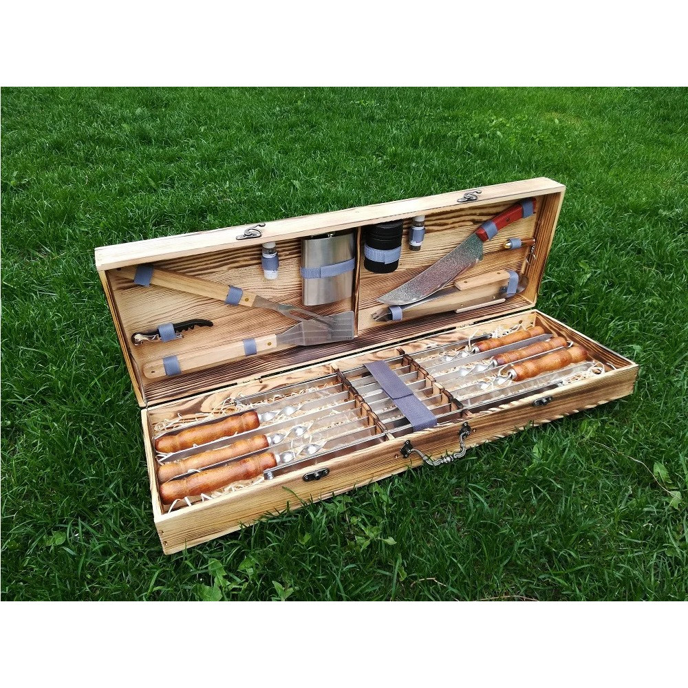 Шампура у дерев'яному кейсі (М-017)