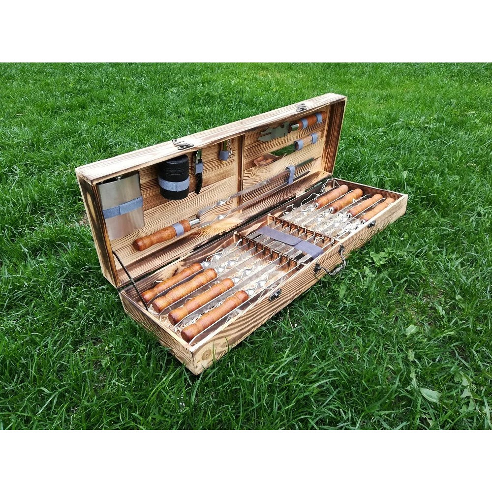 Шампура у дерев'яному кейсі (М-018)