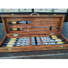 Шампура у дерев'яному кейсі №1