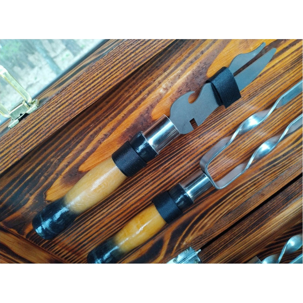 Шампура у дерев'яному кейсі №2