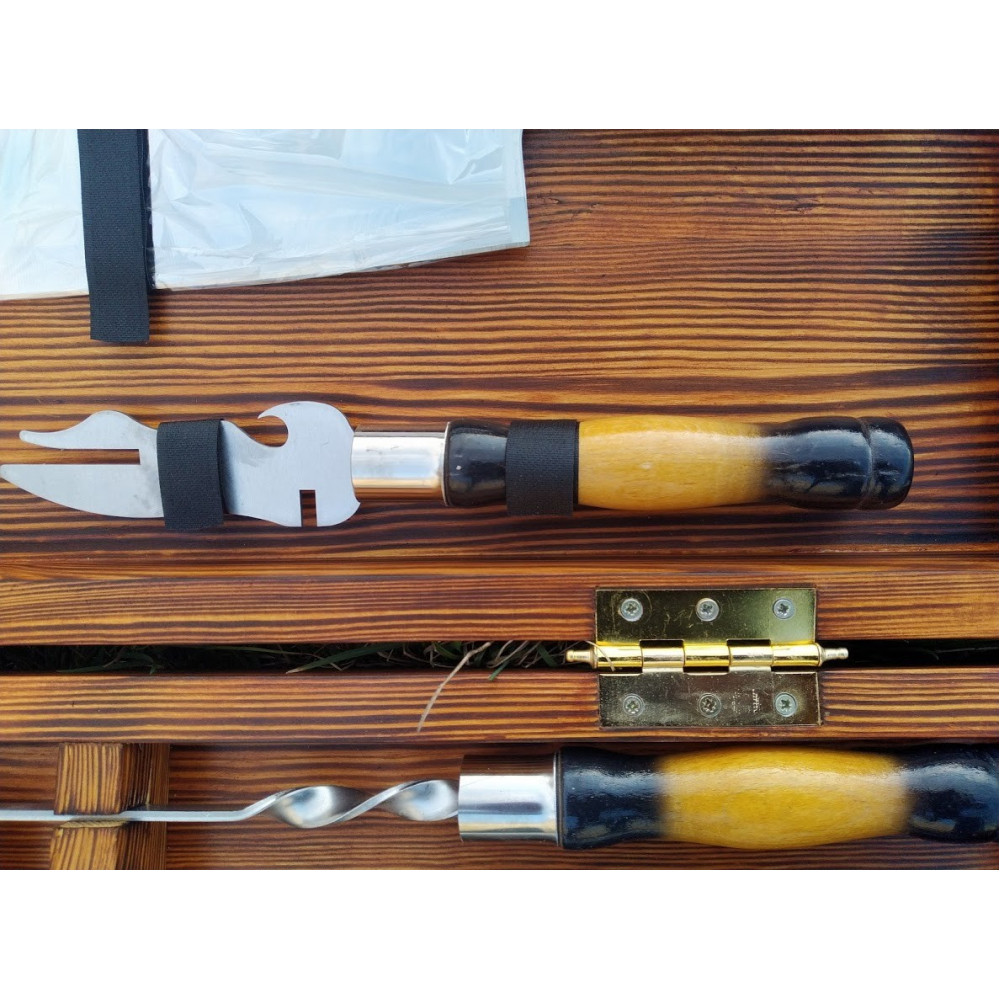 Шампура у дерев'яному кейсі №7