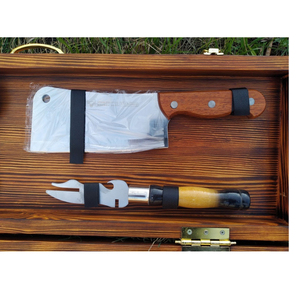 Шампура у дерев'яному кейсі №7