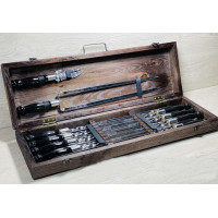 Шампура шампуров в деревянном кейсе (7613)