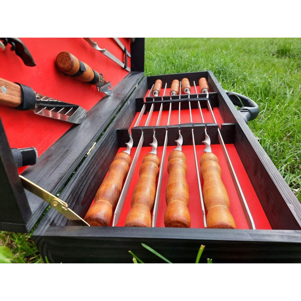 Шампурав BLACK BOX в дерев'яному кейсі (M-006)