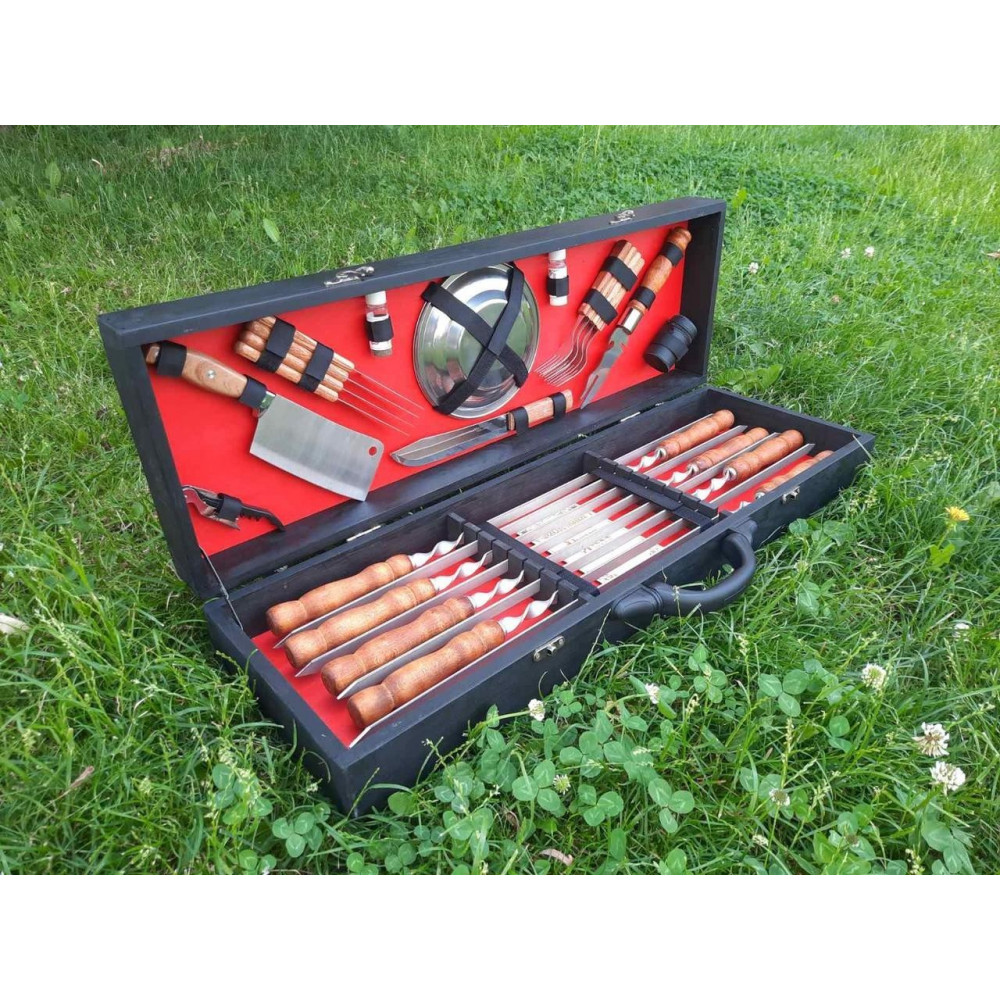 Шампурав BLACK BOX в дерев'яному кейсі (М-020)