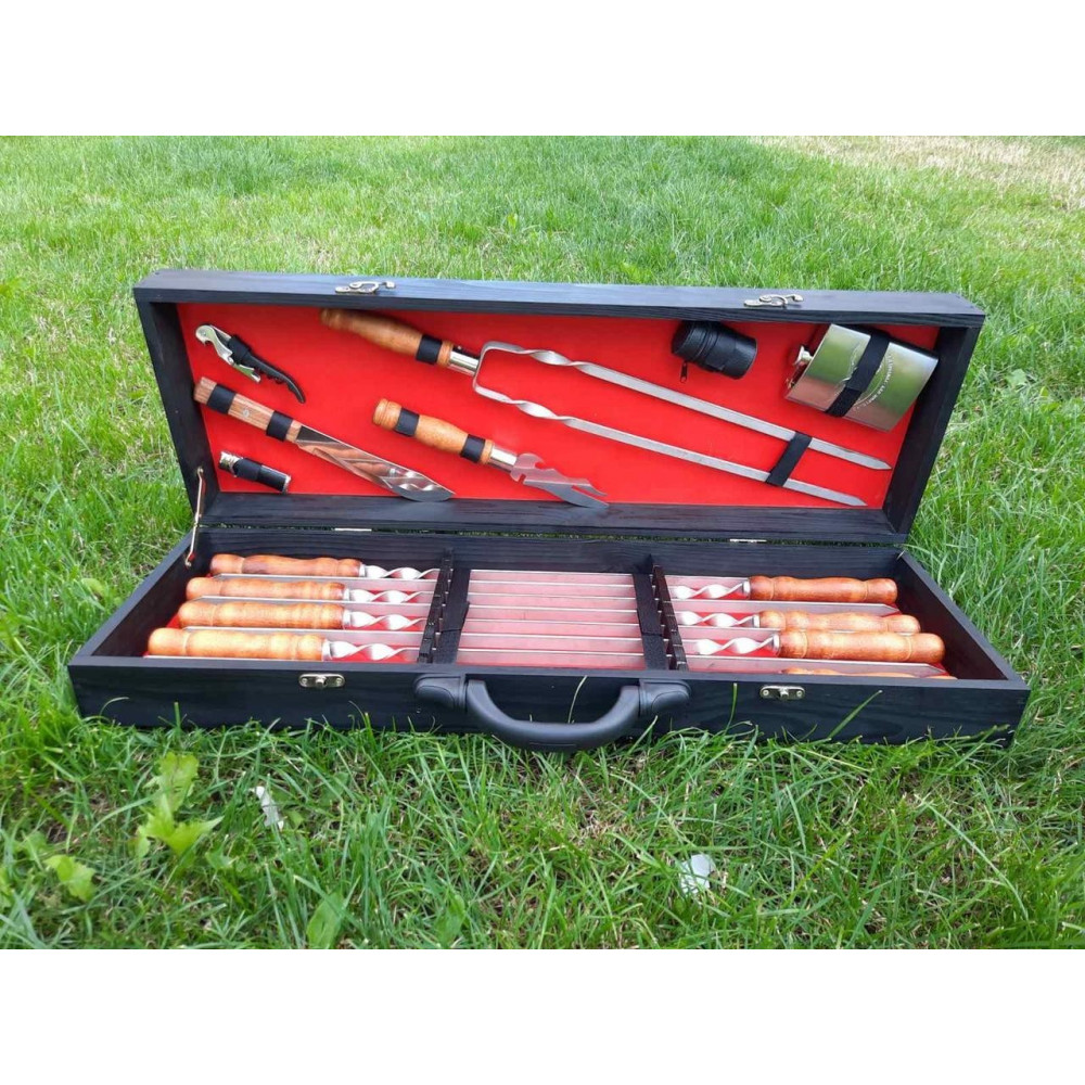 Шампурав BLACK BOX в дерев'яному кейсі (M-006)