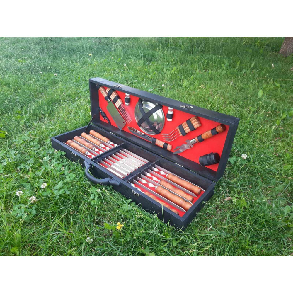 Шампурав BLACK BOX в дерев'яному кейсі (М-020)