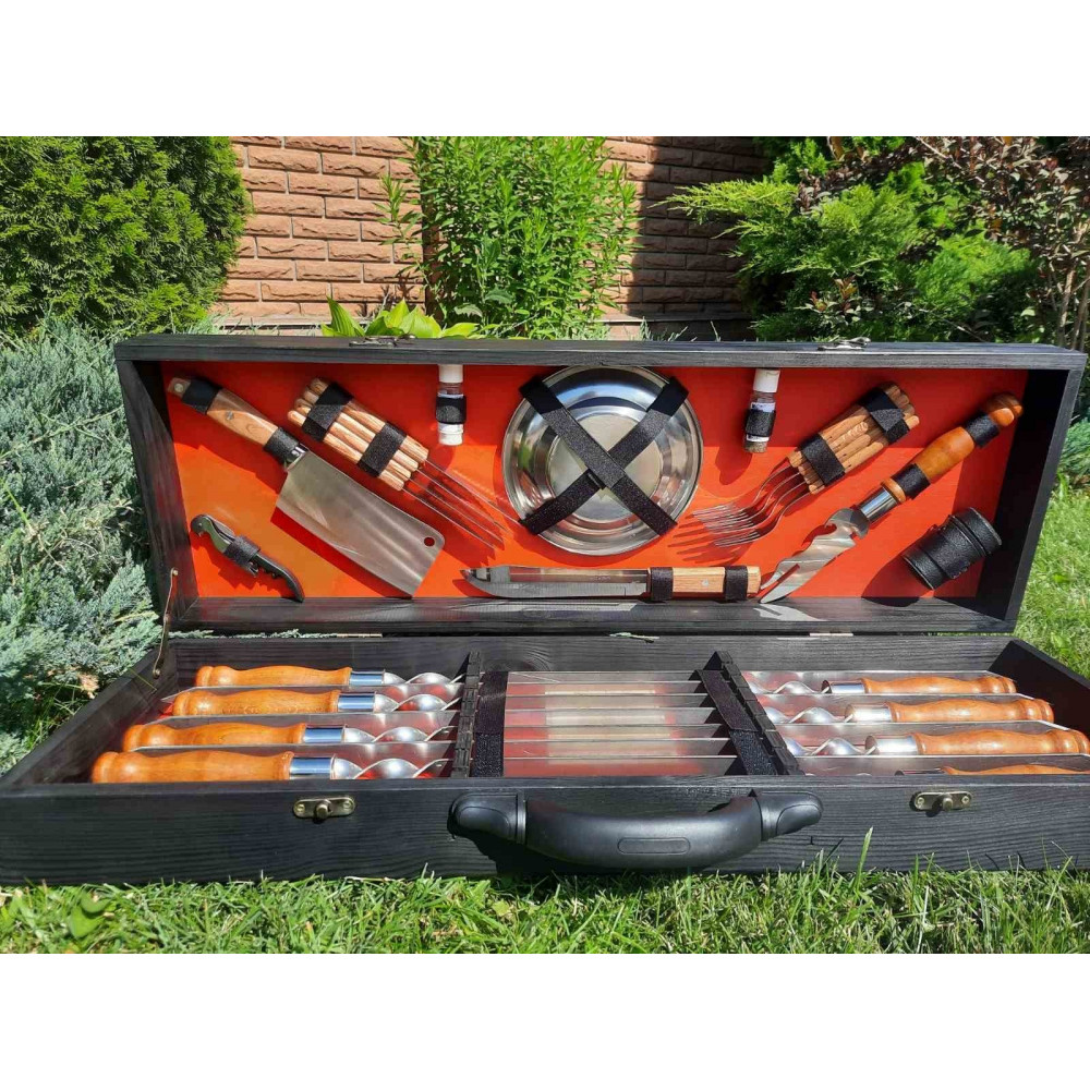 Шампурав BLACK BOX в подарунковому дерев'яному кейсі (М 020)