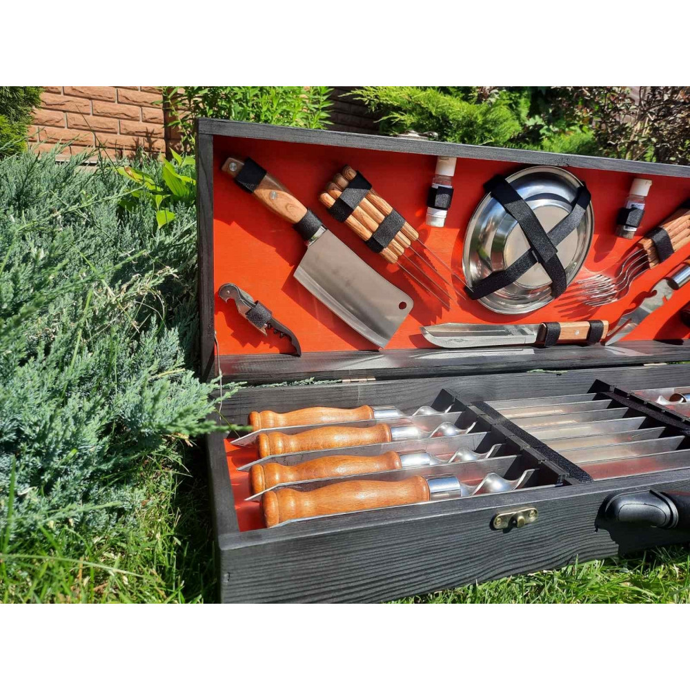 Шампурав BLACK BOX в подарунковому дерев'яному кейсі (М 020)