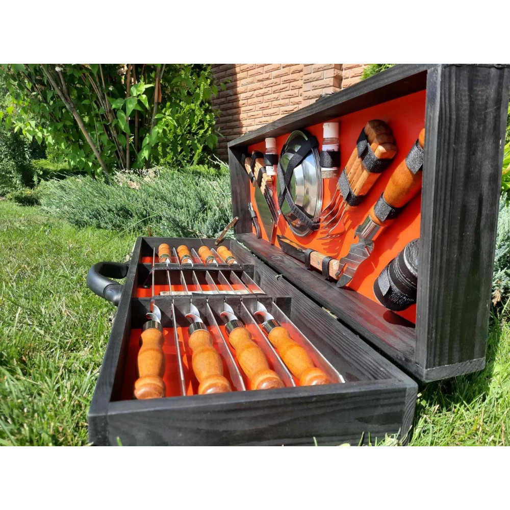 Шампурав BLACK BOX в подарунковому дерев'яному кейсі (М 020)