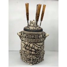 Электро мини-тандыр, шамотный