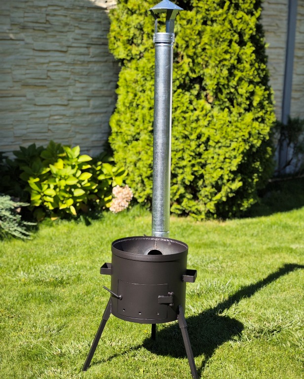 Піч під казан 3 мм з трубою – міцна сталева конструкція Піч під казан 3 мм з трубою