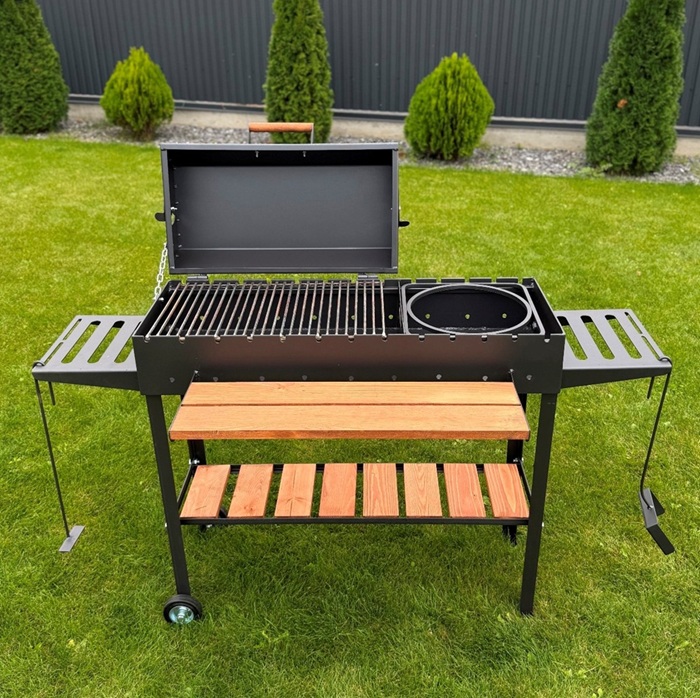 Мангал-барбекю 5 мм з посиленням на 13 шампурів